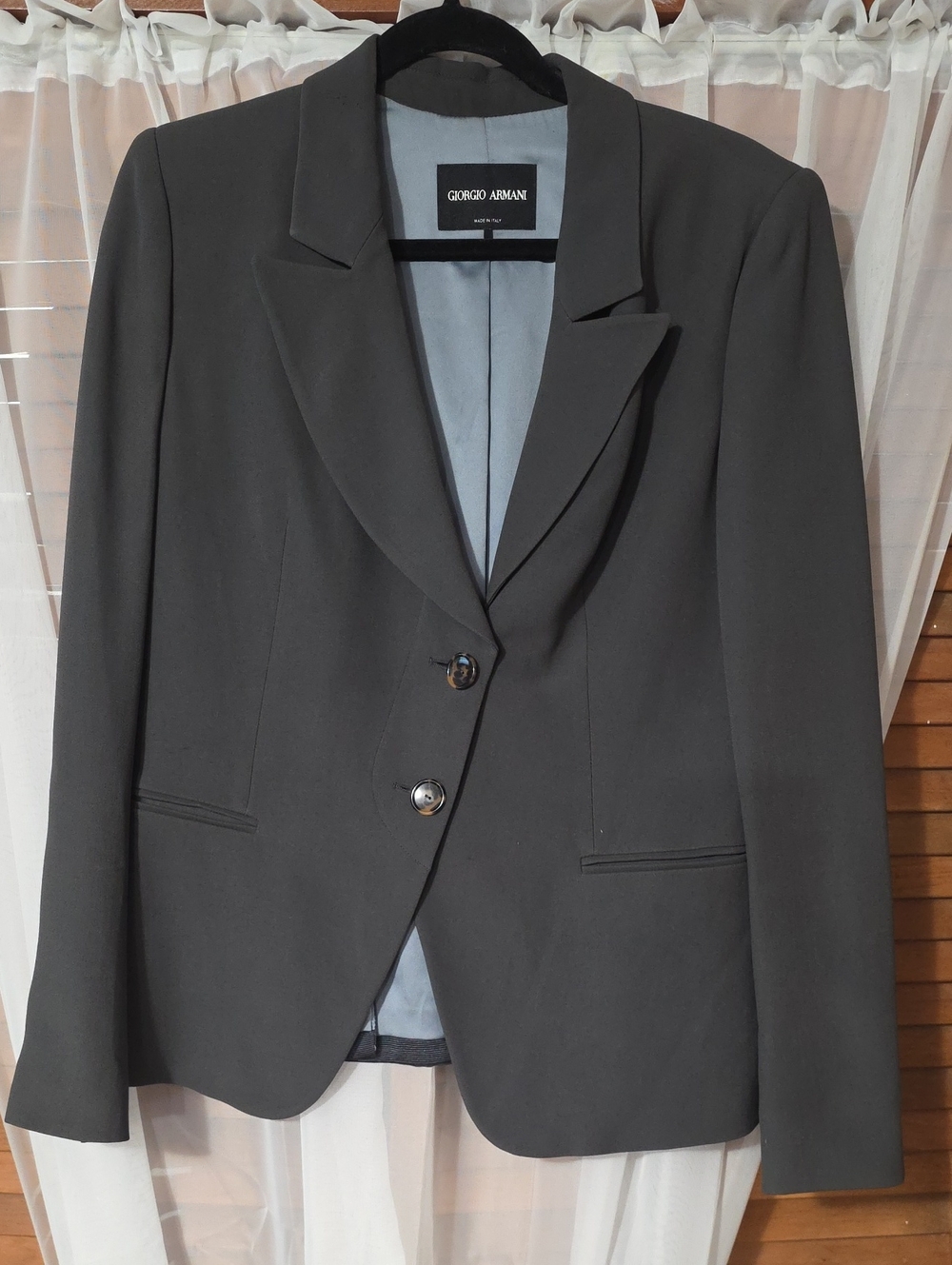 Authentic Giorgio Armani Mainline Silk-Blend Asymetric Blazer